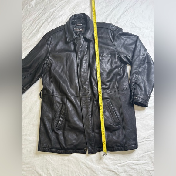 Wilsons Leather XL Tall Black Jacket Thinsulate Insulated 100% Long Car Coat - Picture 11 of 15